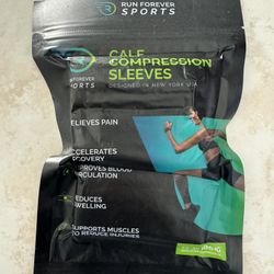 Calf Compression Sleeves Black Pair20-30mmHg