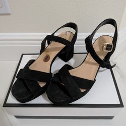 Black Block Heel Sandals