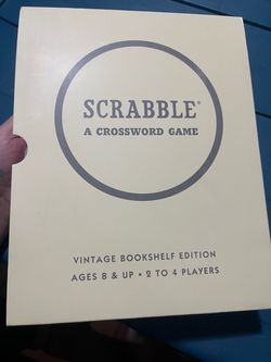 New in Box Scrabble Vintage Bookshelf Edition English Board Game Limited