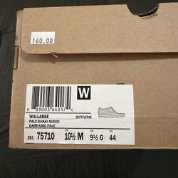 Size 10 1/2 Clark Wallabees Pale Khaki 