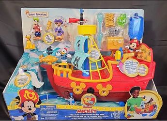 DISNEY JUNIOR Mickey Mouse Treasure Adventure Pirate Ship NEW SEALED