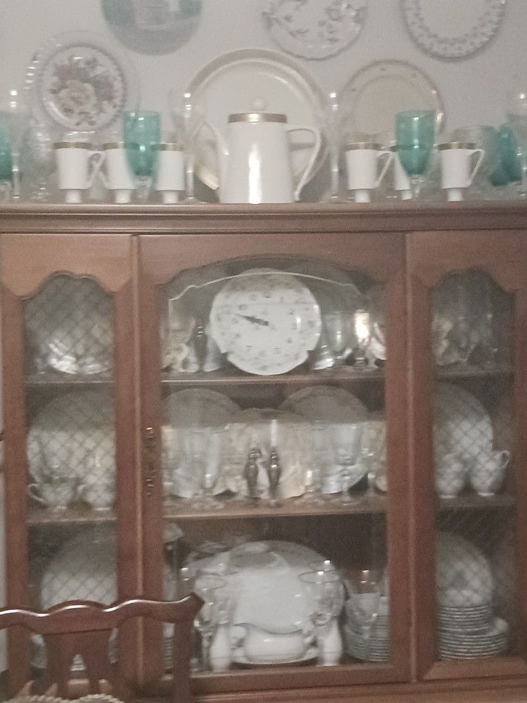China Cabinet And Other Antique Furniture 