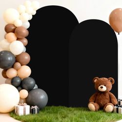 Bazen Wedding Arch Backdrop Cover (7.2FT+6FT) Set Of 2 Spandex Arch Covers Round Top Chiara Stretchy Arches Backdrop Stand Cover For Birthday Party Ce