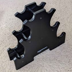 AmazonBasics plastic weight stand dumbbell tree compact freestanding storage rack for dumbbells