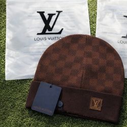 Brown Designer Pattern Beanie (New)