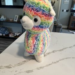 Tye dye Stuffed Llama