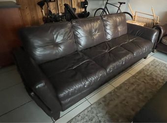 Brown Leather Couch