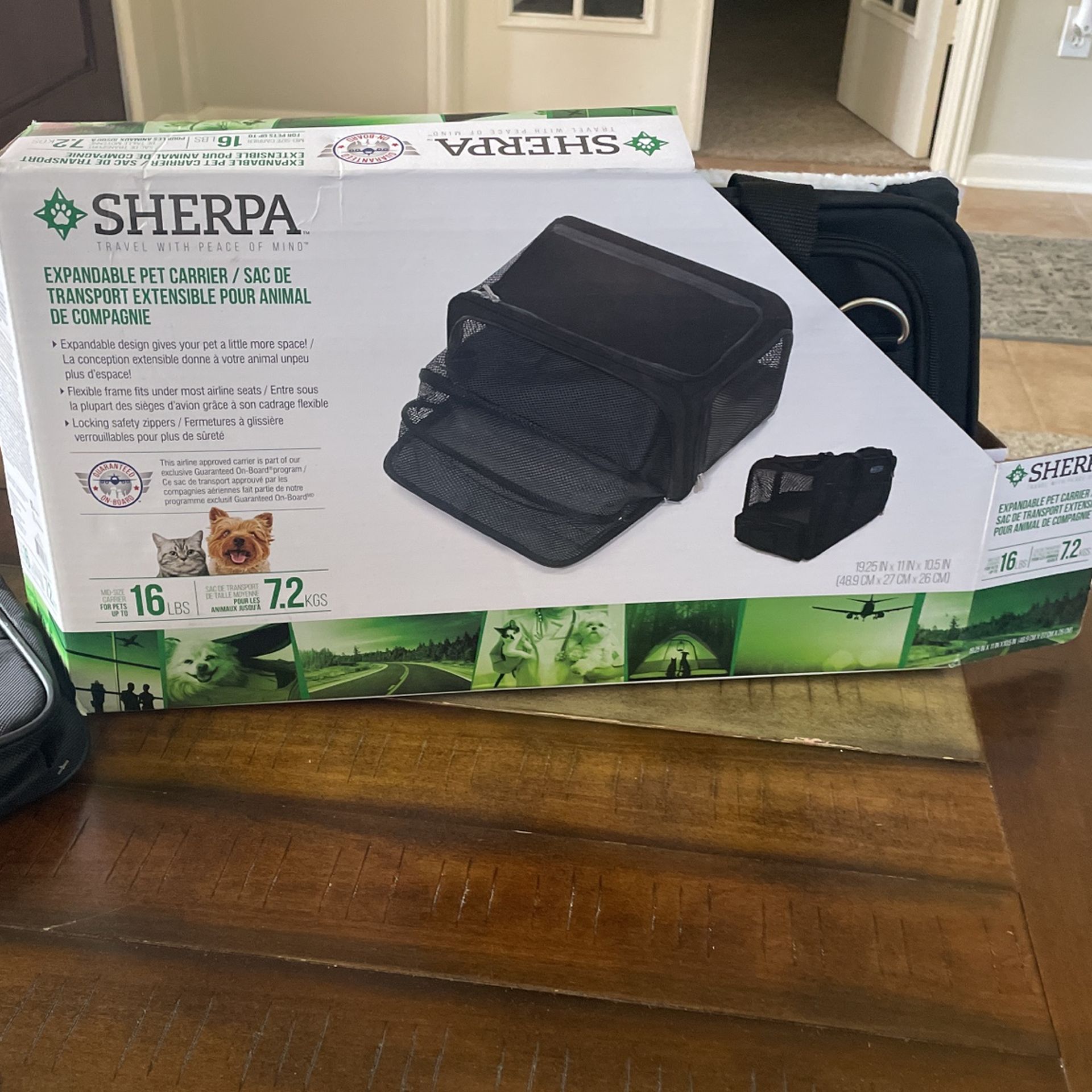2 Sherpa Expandable Pet Carriers 