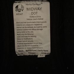 Harley Davidson Midway Dot Helmet, And A Midway Dot Size S 