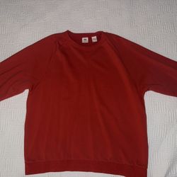 Brand New Levi's Men’s Classic Crewneck Raglan Sweatshirt - Red - Size Large New 