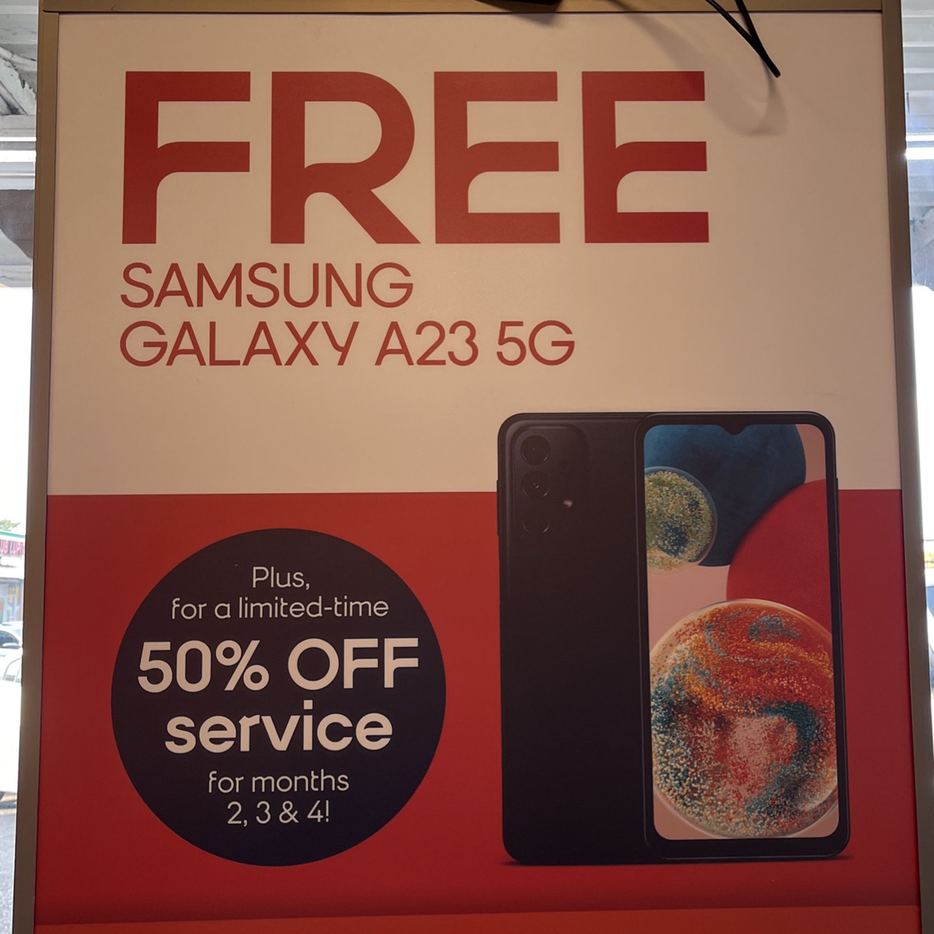 Samsung Galaxy A23 & 3 Months of Discounted Service 