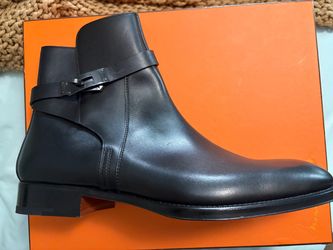 Authentic Hermès Fortune Men’s Calfskin Boots Size 44 – New in Box – Receipt