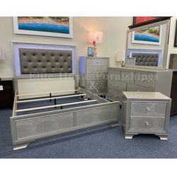 Queen champagne 4pc bedroom set