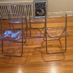 (4) Vintage Lucent Folding Chairs,A&S DEPARTMENT STORE