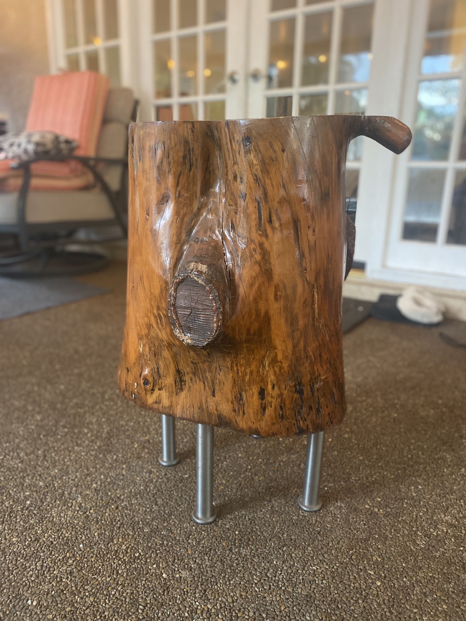 Live Edge Wood End Table