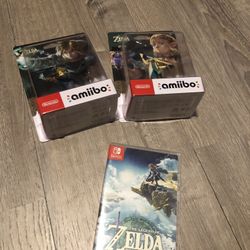 Zelda: Tears of the Kingdom Nintendo Switch Game w/ 2 Amiibos