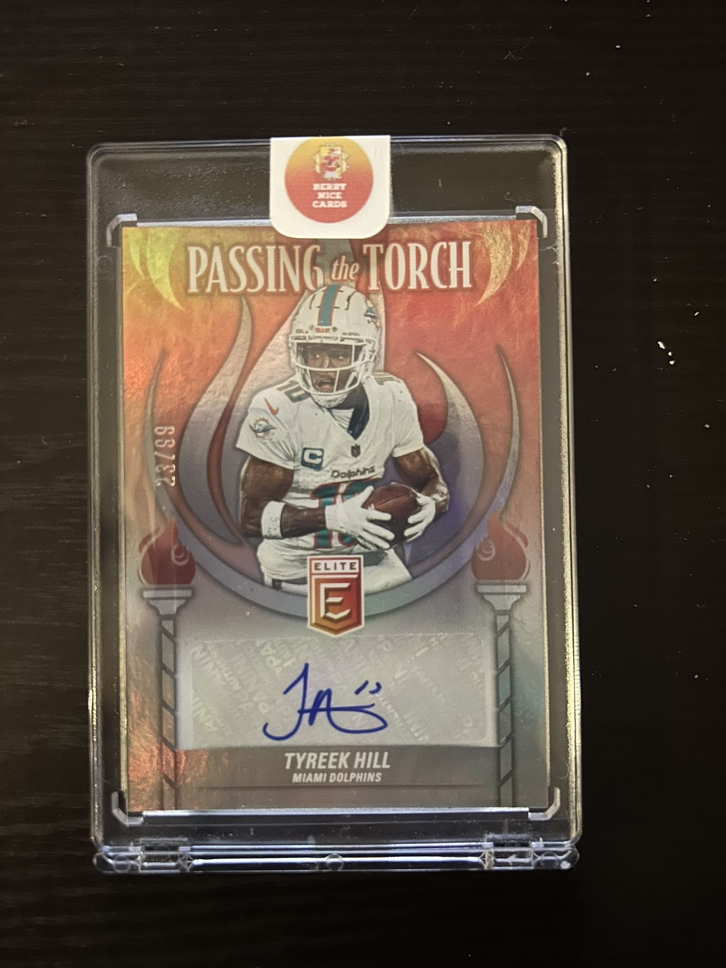 Panini Elite Tyreek Hill Passing The Torch Autographed 23/99