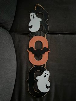 Halloween BOO Wooden Wall Hanging Sign