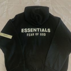 Black Oatmeal Essentials Hoodie