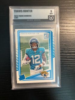 2025 Donruss Rated Rookie #301 Travis Hunter Jaguars RC GG 9 Mint