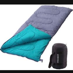 Brand New Camping Sleeping Bag for Adults Kids Cold Weather -4°F 3 Season Outdoor Indoor Envelope Sleeping Sack Pad $45