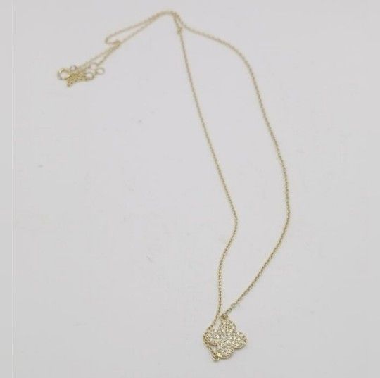 14k gold plated sterling silverClear crystal pavé16-18"