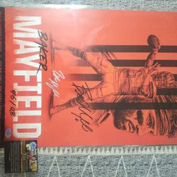 Baker Mayfield Signed Poster /COA