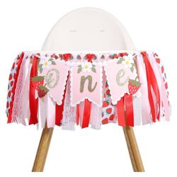  Strawberry Birthday banner One