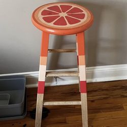 Cute Handpainted Bar Stool