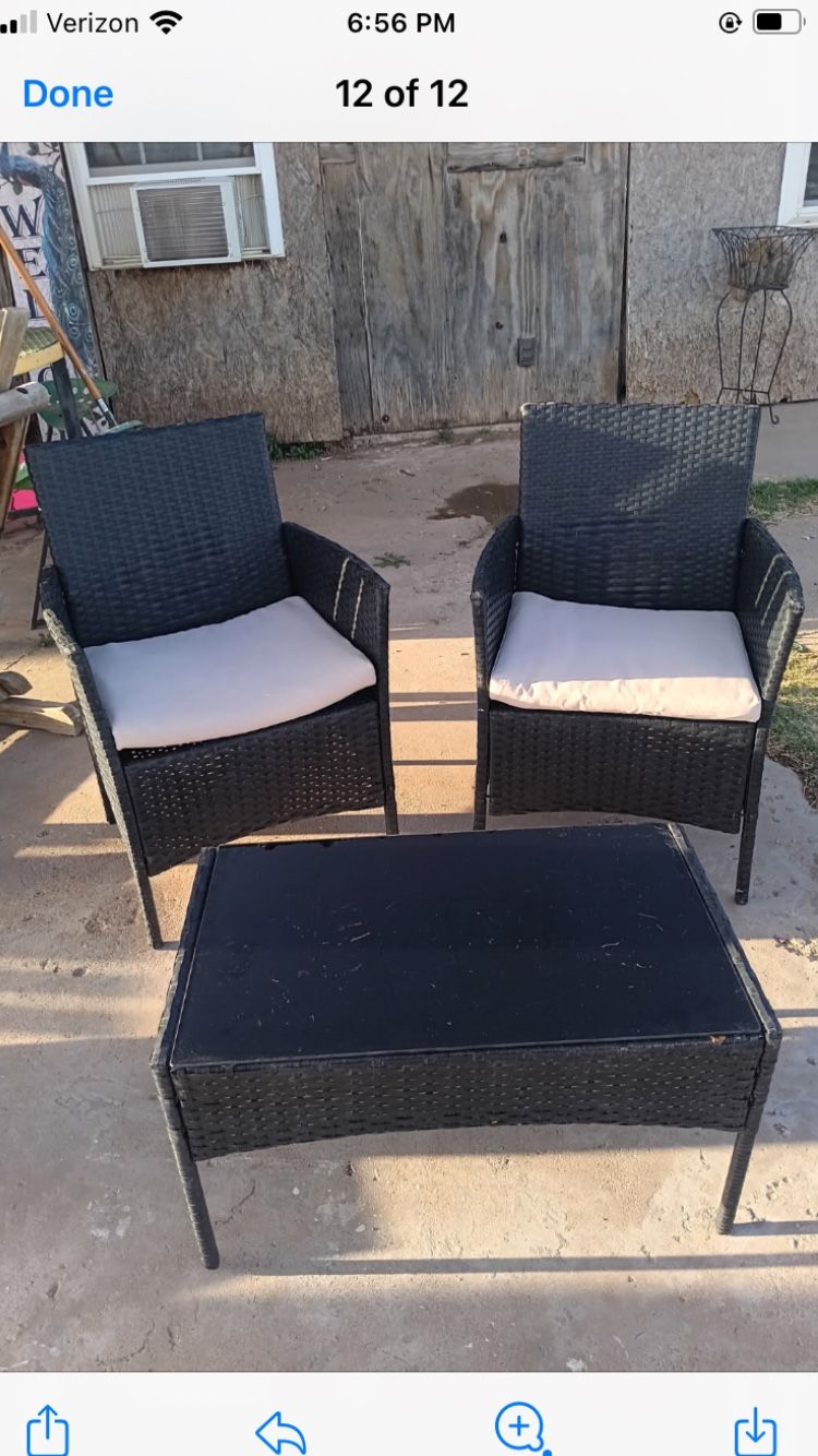 Mesita Con 2 Sillas Para Patio