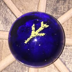 Vibrant Blue Airplane Paper Weight Glass 