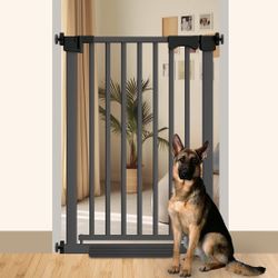 41" Extra Tall Baby Gate for Big Dogs Wide Pet Safety, No Drilling,Auto Close(Blak)