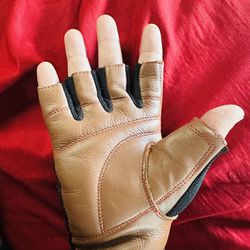 Fingerless Genuine Leather Gloves 