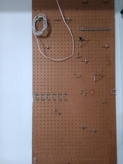24 x 48 pegboard with hooks