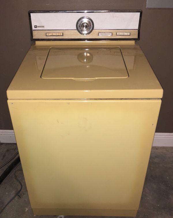 Vintage 1960s Maytag Washing Machine in Harvest Gold for Sale in