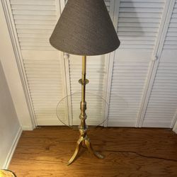 Antique Wrought Iron Floor Lamp 