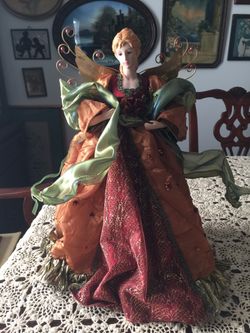 Large Angel with Porcelain Head, Neck, Hands