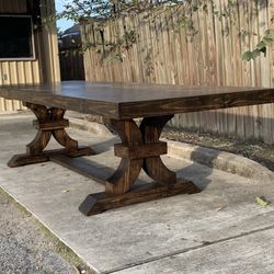 Custom  Dining Table Farm House farmhouse Modern Rustic Set Bench Restoration Hardware Breakfast Oval Table Solid Wood Custom Handcrafted Counter Bar 