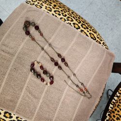 Jewelry Set - 28" Necklace & Bracelet - Unbranded