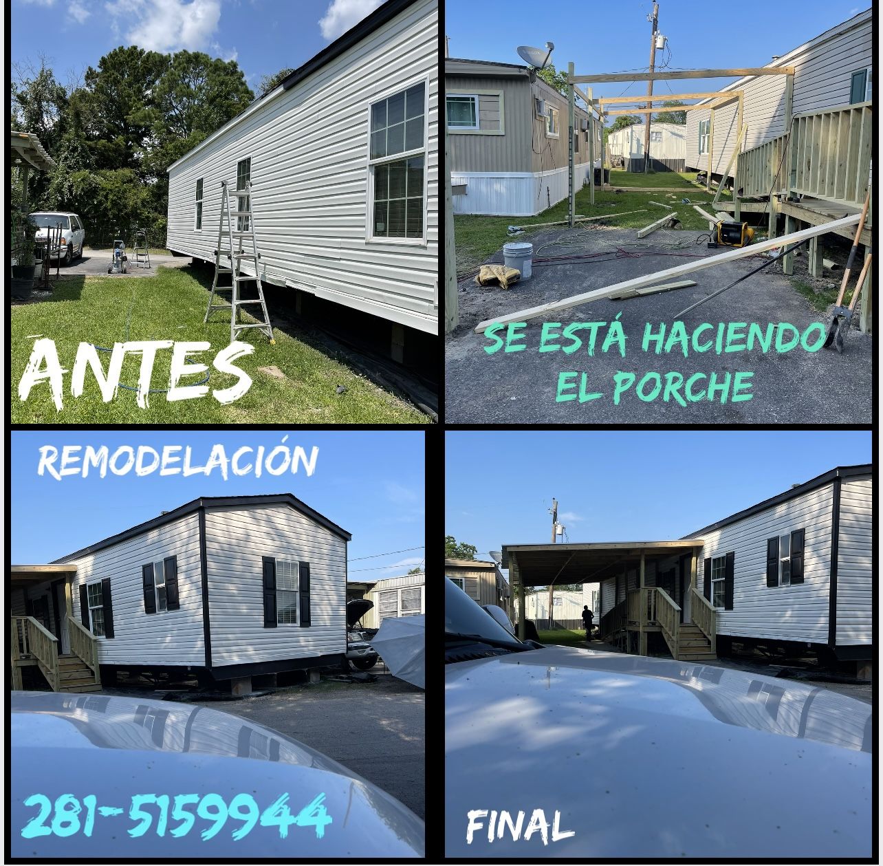 Remodelación para casa y Trailas también la vamos Traila y Casas y Dragway para precio se puede comunicar con el señor Carlos al 📲 o si a