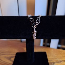 Sterling Silver Sea Horse Bracelet 