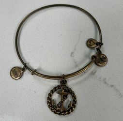 Gold Alex and Ani Anchor Bracelet 