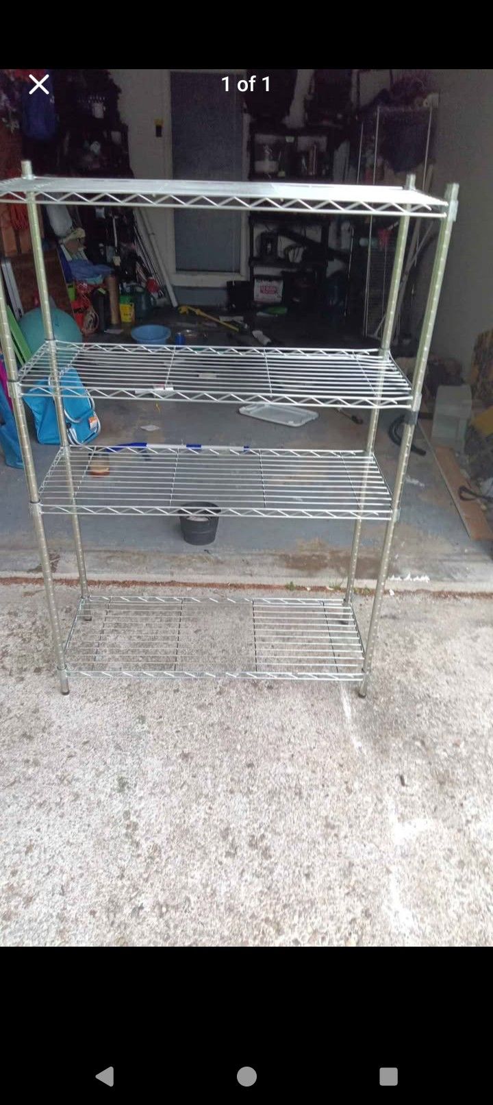 STAINLESS STEEL STORAGE RACK. HEAVY DUTY GAUGE WIRE INDOOR OUTDOOR