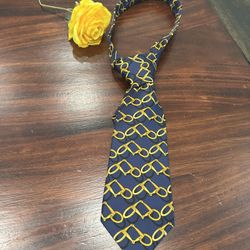 Mens Gucci Vintage Gold Pure Silk Neck Tie Made in Italy