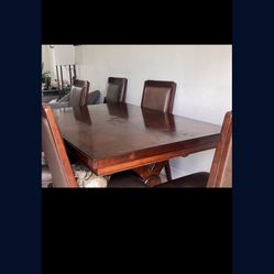 Wooden Table And Chair .