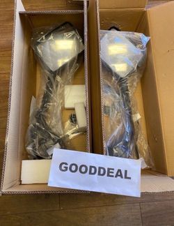 #20 Fit 11-2021 Kenworth T680 / Peterbilt 579 L-Shape LED Sequential Signal Hood Mirror - Chrome Caps