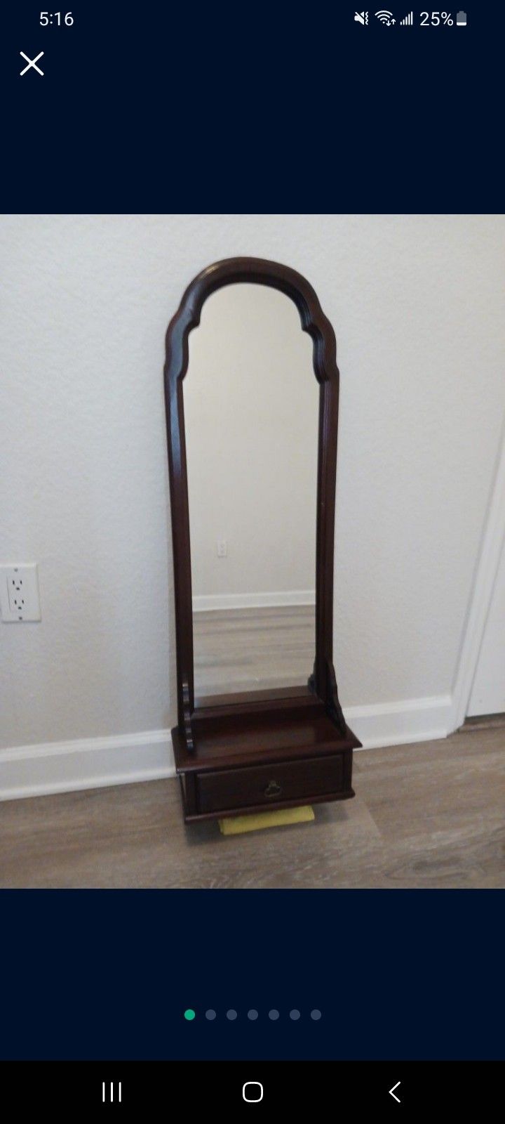 Vintage Ethan Allen Queen Anne Style Wall Mirror