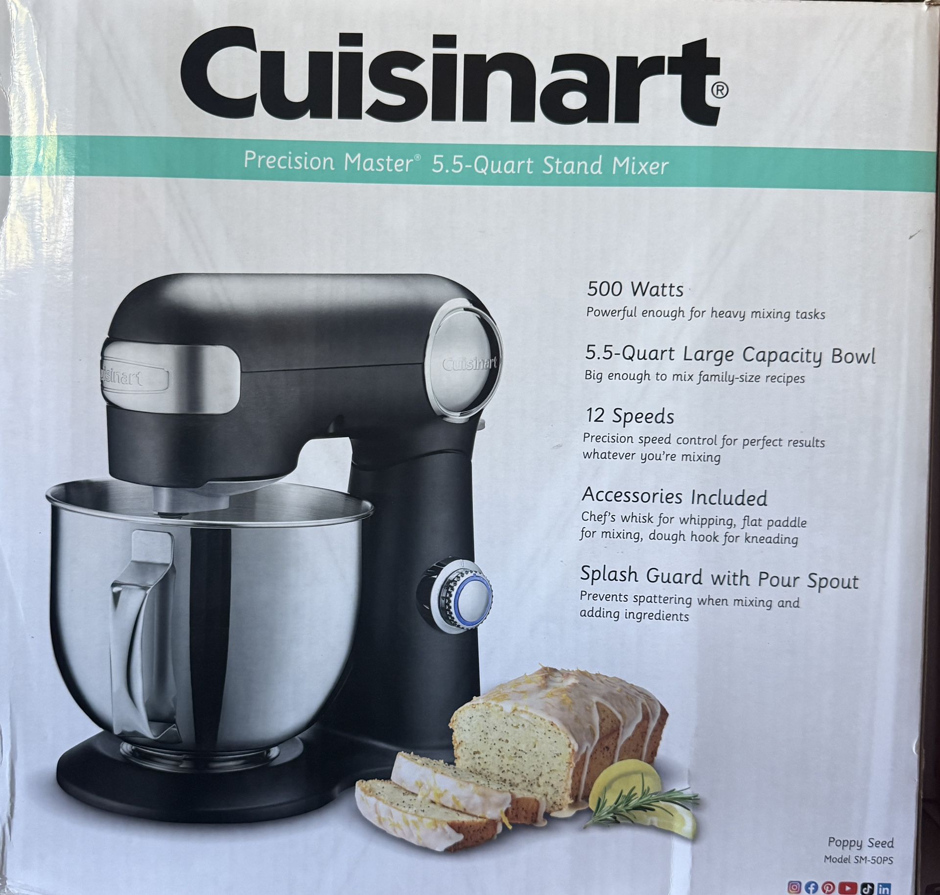 Cuisinart Precision Master 5.5-quart Stand Mixer (SM50PS)