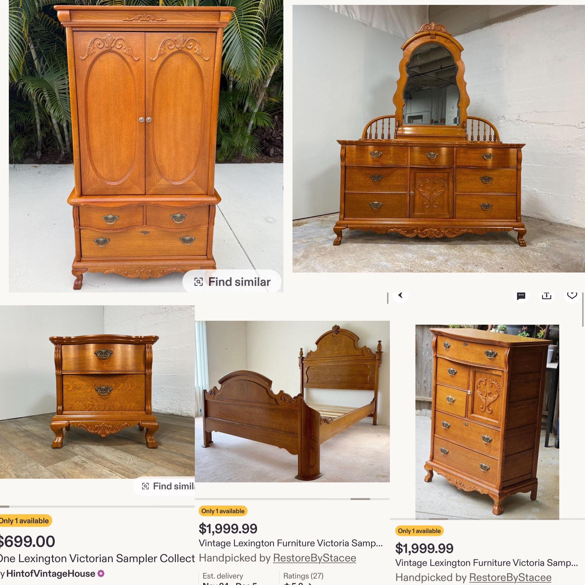 Lexington Signature Series Queen Bedroom Suite Like New