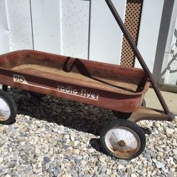 Vintage Metal Radio Flyer Wagon